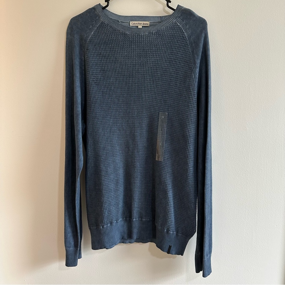 Calvin Klein Jeans Blue Knit Pullover Sweater Men